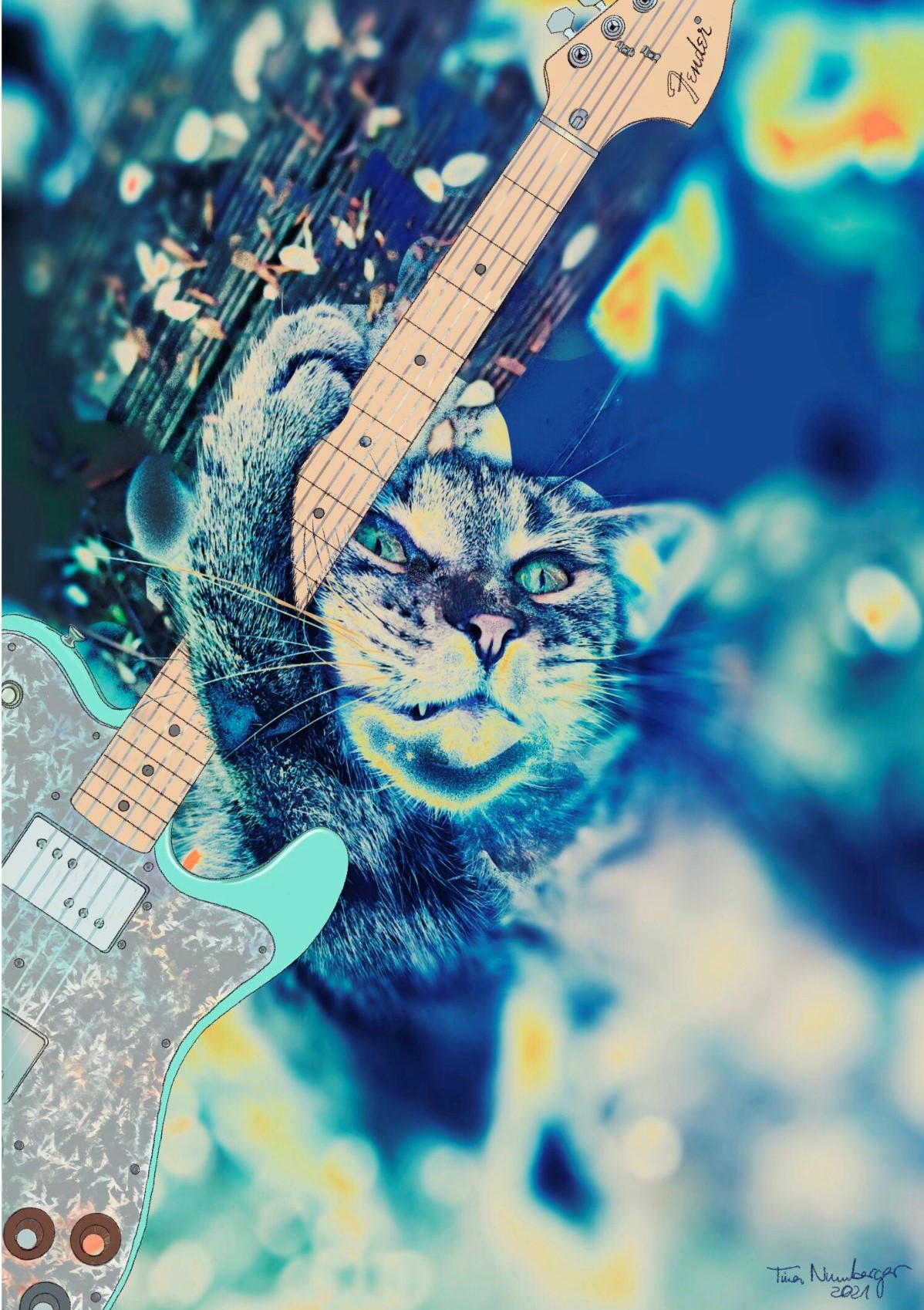 Guitar Playing Cat1